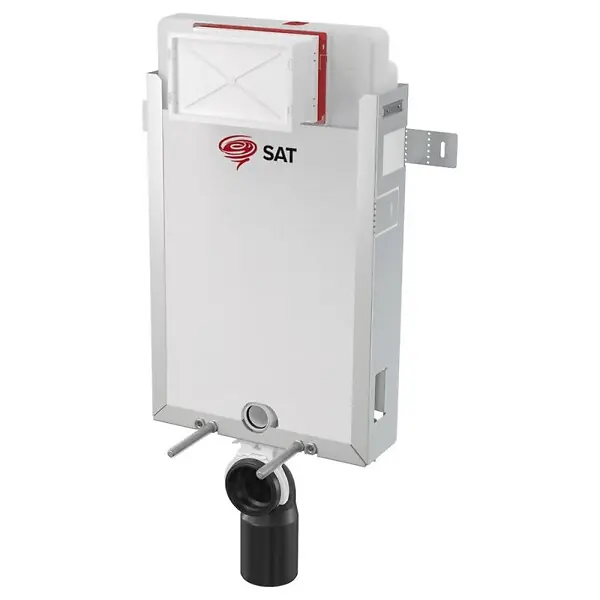 Bâti-support pour WC suspendu, double chasse 3/6 l, blanc (SATAMZ) SWISS AQUA TECHNOLOGIES Affaire À Saisir