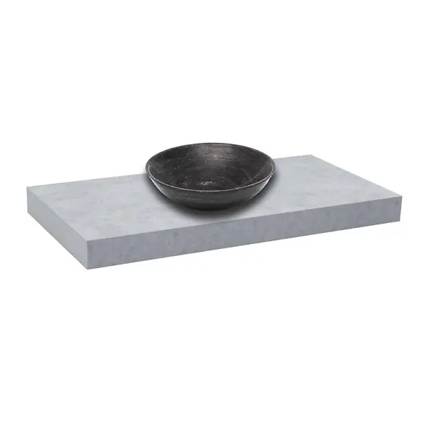 Dolce plan vasque 100x8x50 cm, béton mat (DO10050BE) NATUREL Populaire