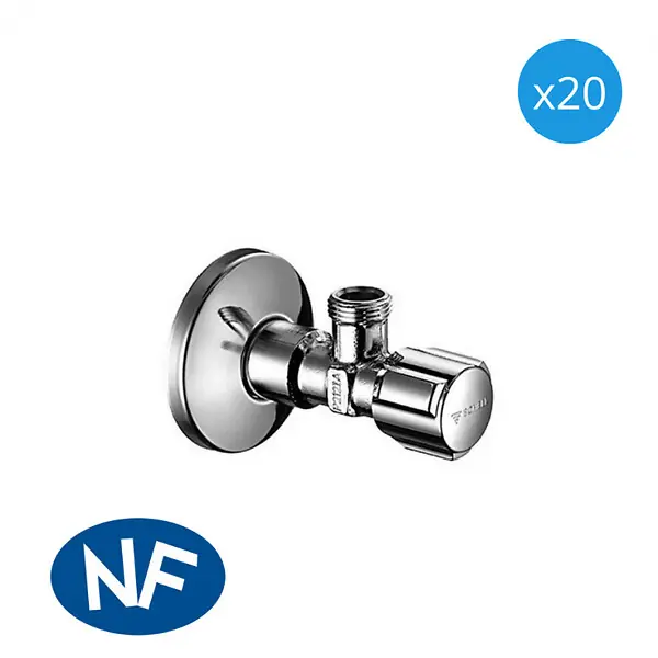 Schell Comfort Lot de 20 robinets d‘équerre avec fonction de régulation, Classe de débit A (052120699-PRO20) Commander Maintenant