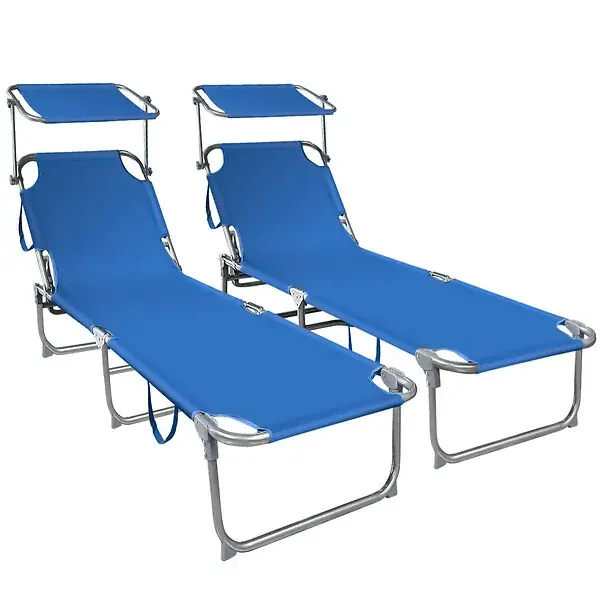 Offre Limitée Transat pare soleil Lot de 2 pcs bleu VOUNOT