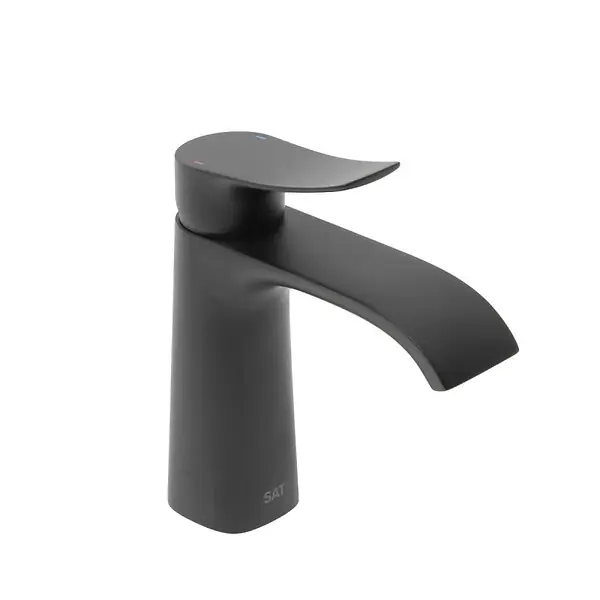 Infinitio mitigeur de lavabo avec bec cascade, sans vidage, noir mat (SATBSINF271C) SWISS AQUA TECHNOLOGIES Bon Marché