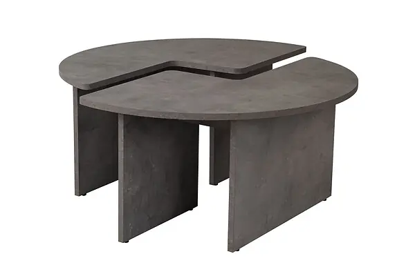 Offre Exclusive Table basse en bois "Moira" 90 x 90 x 41 cm - Gris béton HABITAT ET JARDIN