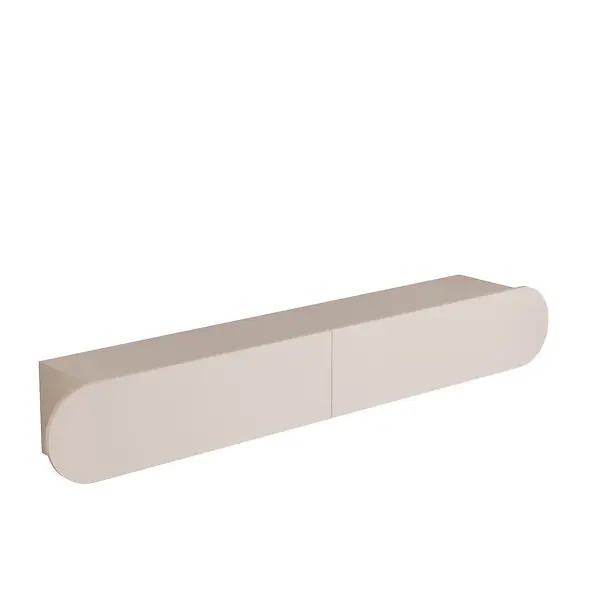 Vente Directe Meuble TV en bois "LUM1" - 180 x 31 x 29 cm - Crème HABITAT ET JARDIN