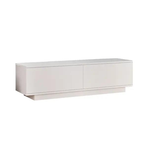 Populaire Meuble TV en bois "FN1" - 140 x 35 x 38 cm - Blanc HABITAT ET JARDIN
