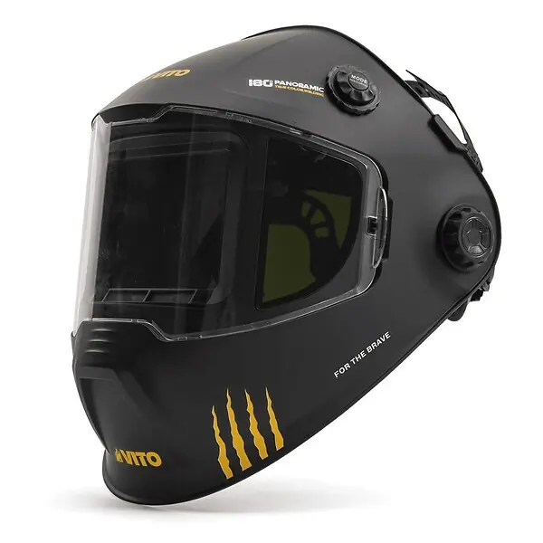 Masque de soudure Electronique Vision Panoramique 180C° Din 4-13 LCD auto-obscurcissant, Protection UV IR, MIG MAG TIG MMA VITO Commander Vite