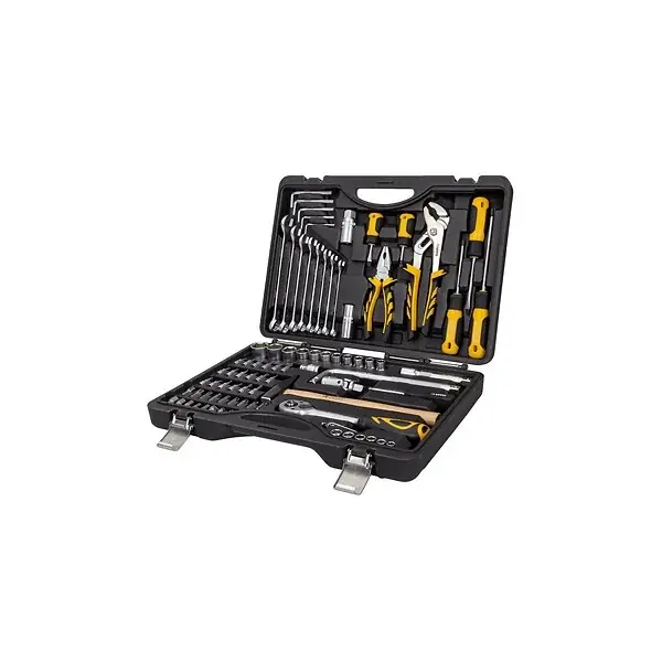 Remise Boite à outils complète 84 pièces Chrome vanadium - Caisse à outils avec douilles et accessoires VITO