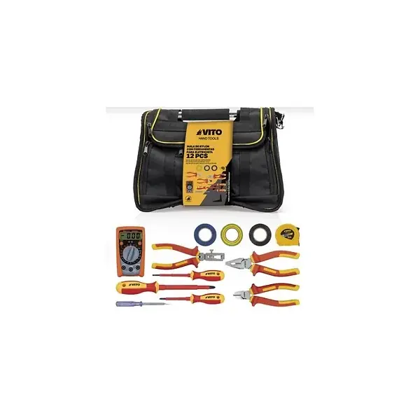 Sacoche professionnelle électricien 12 Outils Poignée acier renforcée Nylon haute Qualité Sac bandoulière VITO Acheter En Ligne