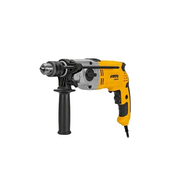 Perceuse à percussion 1050W Mandrin Auto serrant 13mm Corps acier Mallette VITO Populaire