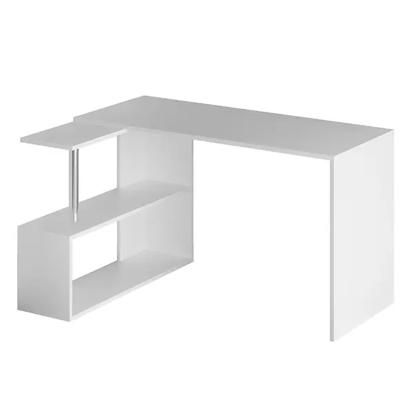 Bureau d‘étude en bois "Gelincik" - 130 x 109 x 74 cm - Blanc HABITAT ET JARDIN Meilleur Prix