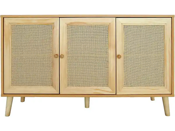 Buffet style cannage "Neuille" - 120 x 40 x 71.5 cm - Beige HABITAT ET JARDIN Soldes