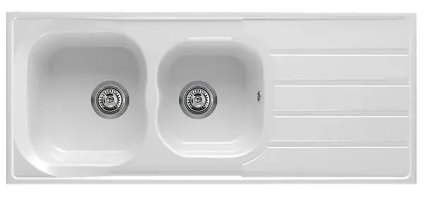 Evier rectangulaire - Dakota - Blanc - p116 x l50cm DIADEM Offre Du Jour