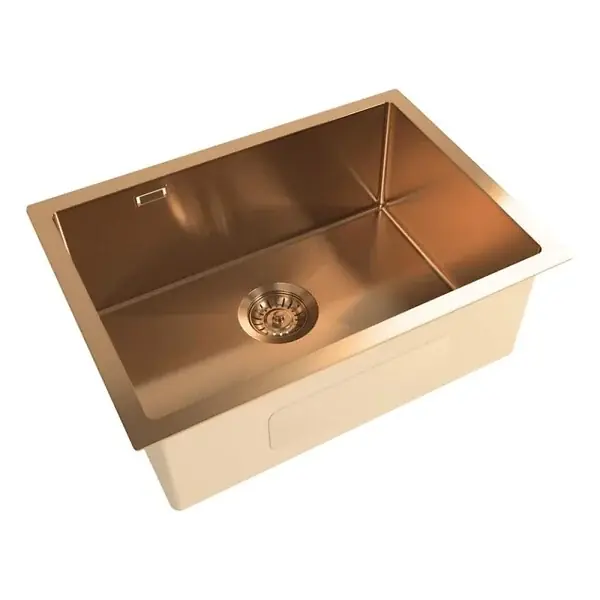 Commande En Gros Aurum Evier en acier inoxydable, 55x45x21 cm, or rose (SATSINK5545BRGU) SWISS AQUA TECHNOLOGIES