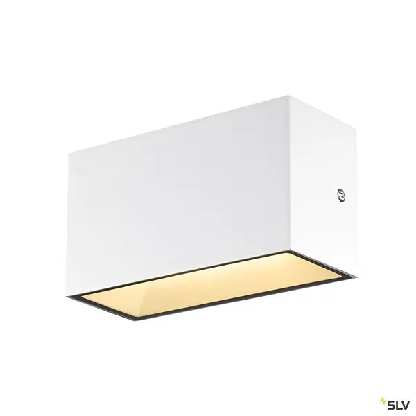 Applique extérieure SLV SITRA CUBE Up/Down blanc avec LED intégrée - Taille M - 20 cm Bon Marché