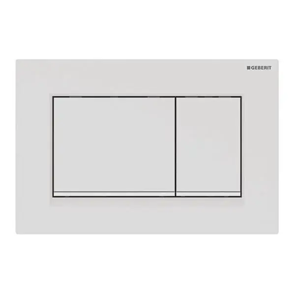 Produit De Marque Sigma30 Plaque de déclenchement double touche, Blanc mat (115.883.01.1) GEBERIT
