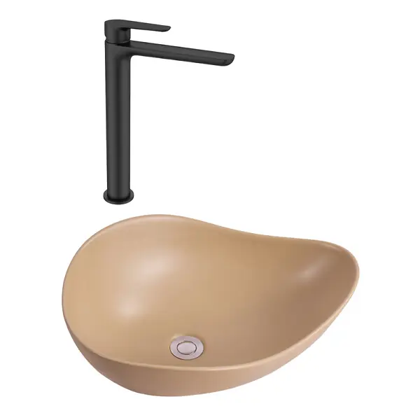 PixL 51x38x19 cm vasque à poser + Swiss Aqua Technologies Mood mitigeur lavabo XL + Ceramia PixL bonde (CEPX505MOMSAT285C) Prix Bas