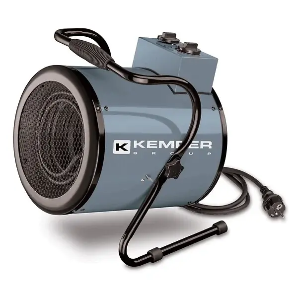Haute Qualité Générateur Air Chaud Electrique Portable 3000W - Chauffage Soufflant Chantier Ventilation Thermostat Atelier Garage Kemper