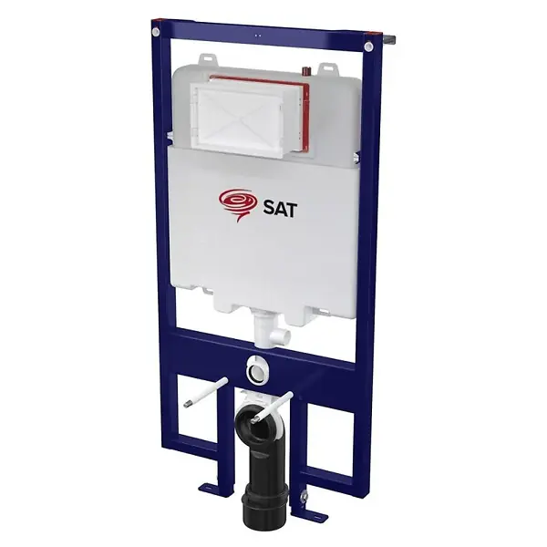 Bâti-support sol-mur slim pour WC suspendu, double chasse 3/6 l, pour cloison légère (SATAMSKSLIM) SWISS AQUA TECHNOLOGIES Jusqu'à Épuisement Des Stocks
