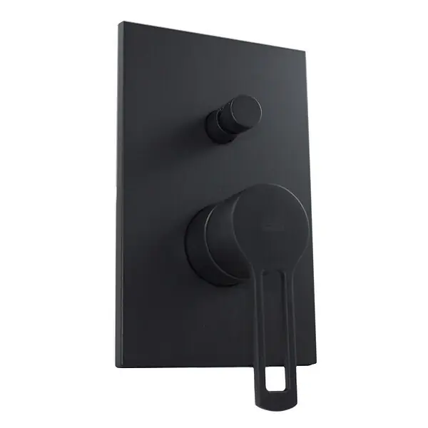 Paffoni Ringo West Set Façade de douche 2 sorties + Corps d‘encastrement, Noir mat (RIN015NO) Usine Directe
