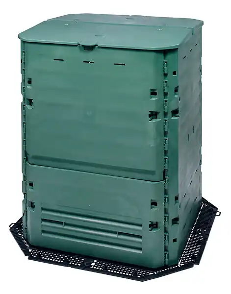Composteur 400L avec grille anti-nuisibles - Vert GARANTIA Meilleure Vente