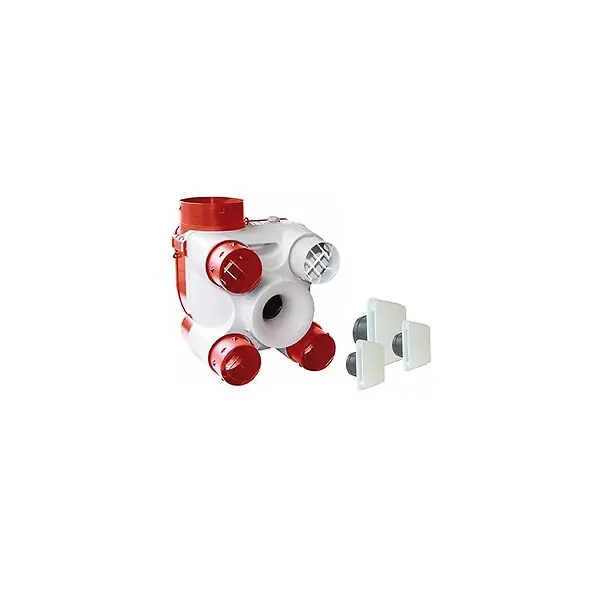 Offre Exclusive Kit VMC Deco DHU K - Simple flux + sonde hygrométrique - 26,75 W-Th-C - 4 sanitaires - Avec bouches d‘extraction UNELVENT