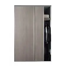 Kit de deux portes coulissantes de dressing - Chene cendre - 120x250cm OPTIMUM Bon Plan