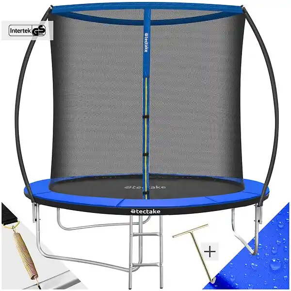 Trampoline JUMPY avec filet de sécurité noir/bleu TECTAKE Commande En Gros