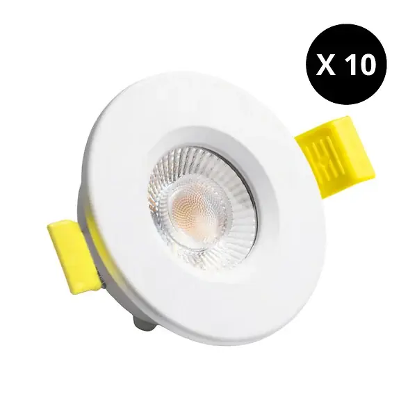 Bon Plan Pack de 10 Spots extra plats STELLA SD Blanc - SOLUM - S0340690D