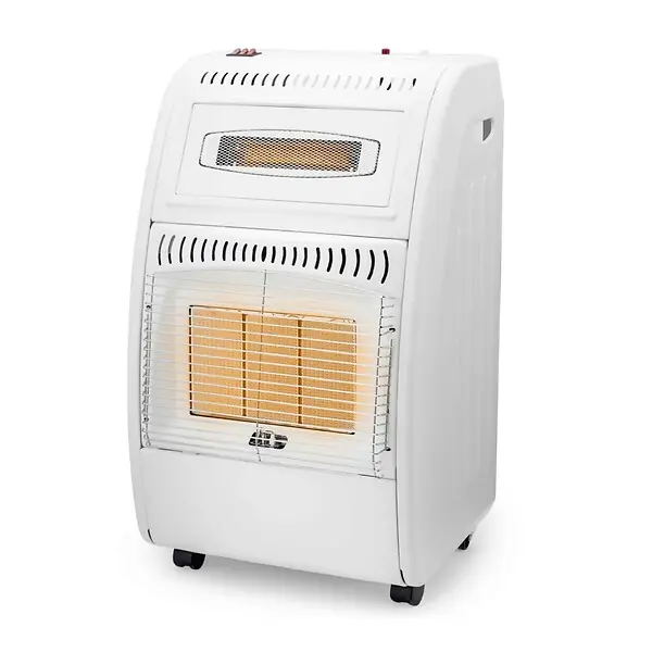 Bon Plan Poêle à gaz 5700W Chauffage d‘appoint Hybride Gaz et Électrique 20-100 m² - Piezo KOMBI LINE INTEC