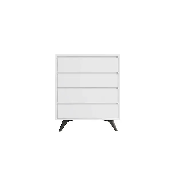 Nouvelle Collection Commode en bois "Suvera" - 70 x 40 x 86 cm - Blanc HABITAT ET JARDIN