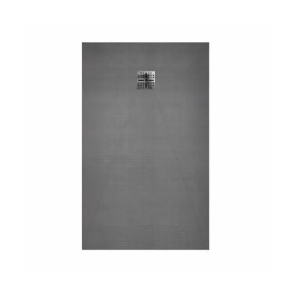 Affaire À Saisir Receveur de Douche à Carreler 120x90cm avec Bonde à Sortie Verticale - Grille Inox Chrome AURLANE