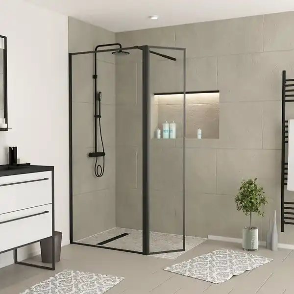 Seulement Aujourd'hui Paroi pivotante Dark Edge - Noir - H.200xL.90+40.5cm AURLANE