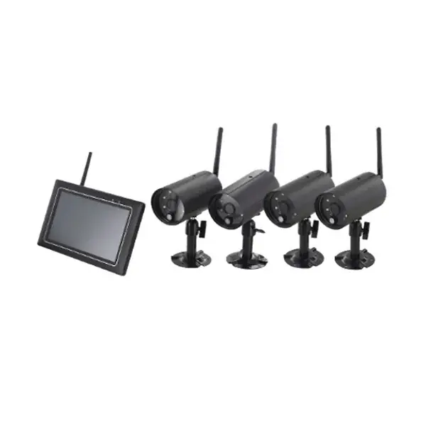Nouvel Arrivage Kit de 4 caméras sans fil avec écran tactile 1080p - Chacon