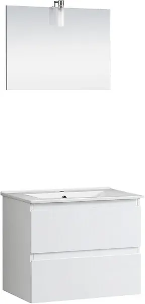 Vasque suspendu Sweet avec miroir - Blanc - L59xl45xH50cm Produit De Marque