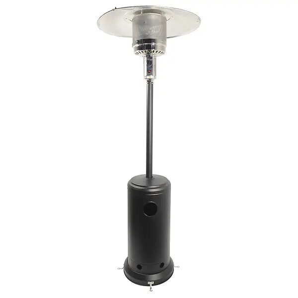 Prix Promo Parasol chauffant OSLO - chauffage d‘extérieur gaz - acier noir HAPPY GARDEN