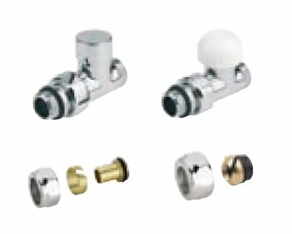 Kit de raccordement sèche-serviettes coudé thermostatique chrome - ATLANTIC - 850302 Nouvel Arrivage