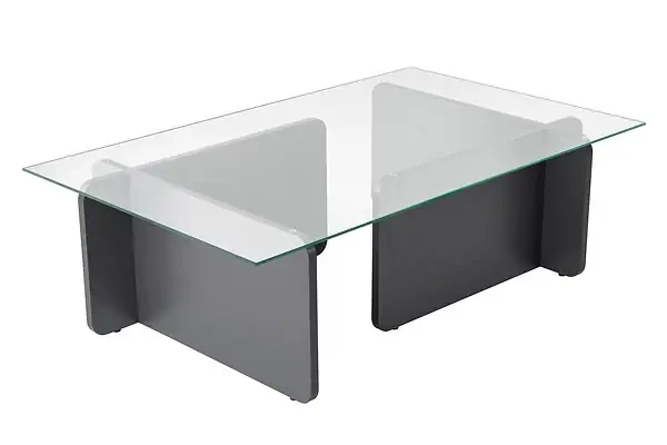 Table basse en verre "Flavio" 105 x 65 x 30 cm - Anthracite HABITAT ET JARDIN Nouvel Arrivage