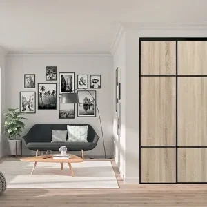 Meilleure Vente Pack 2 vantaux Salto P8000 - Chêne sauvage - Noir - 250x180cm OPTIMUM