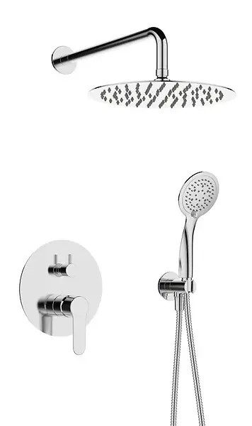 Combidouche mural WALL Chrome - Tête Diam.250 mm ROUSSEAU Quantité Limitée