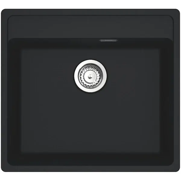 Bon Marché Franke Maris MRG 110-52 Evier sous plan/à fleur 55x50cm, avec bonde et siphon gain de place, en Fragranit+, Noir mat