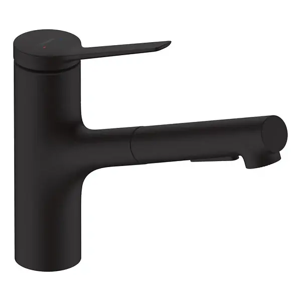 Hansgrohe Zesis M33 Mitigeur de cuisine 150 avec douchette extractible 2 jets, Noir mat (74800670) Affaire À Saisir