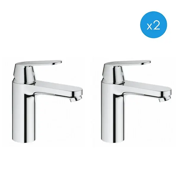 Eurosmart Cosmopolitan - Lot de 2 mitigeurs de lavabo CE, chrome (2339800E-DUO) GROHE Prix Bas