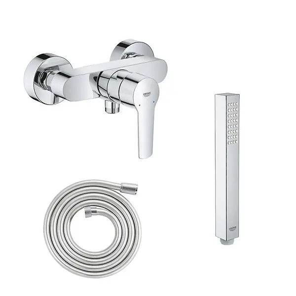Offre Exclusive Mitigeur de douche Start 2021 monocommande avec douchette 1jet Vitalio Joy Cube et flexible 200cm GROHE