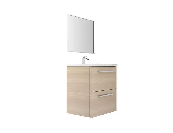 Meuble de salle de bain suspendu - Chêne clair - L60xP45cm VIF Must-Have