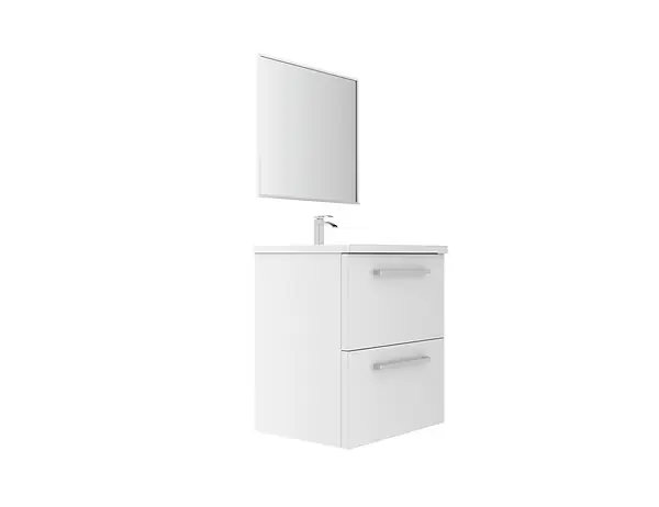 Meuble de salle de bain blanc - L60xP45cm VIF Prix Bas