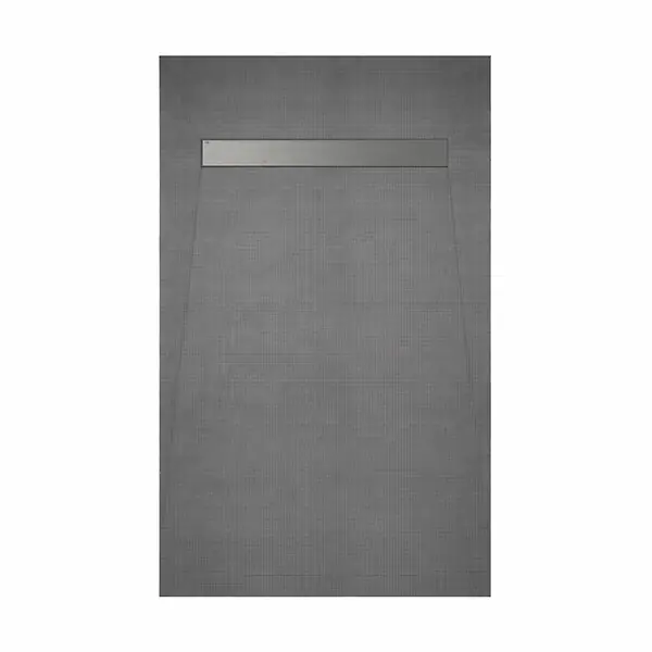Receveur de Douche à Carreler 140x80cm à Ecoulement Linéaire - Grille Chrome et Bonde AURLANE Produit De Marque