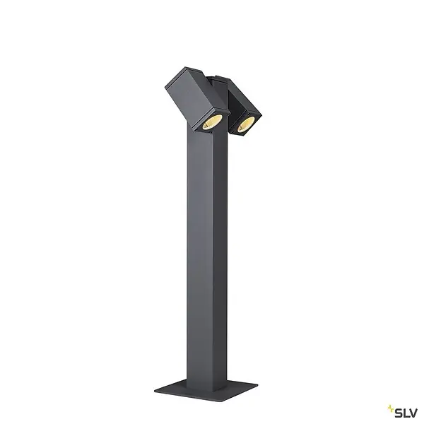 Borne extérieure SLV THEO PATHLIGHT, double, anthracite, GU10, 2x 7W max, IP44 - SLV Top Vente