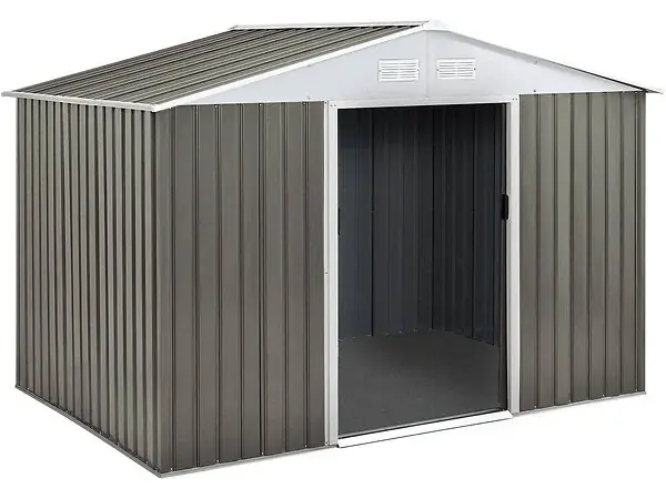 Meilleur Prix Abri de jardin métal "Dallas" - 2.71 m² - Taupe HABITAT ET JARDIN