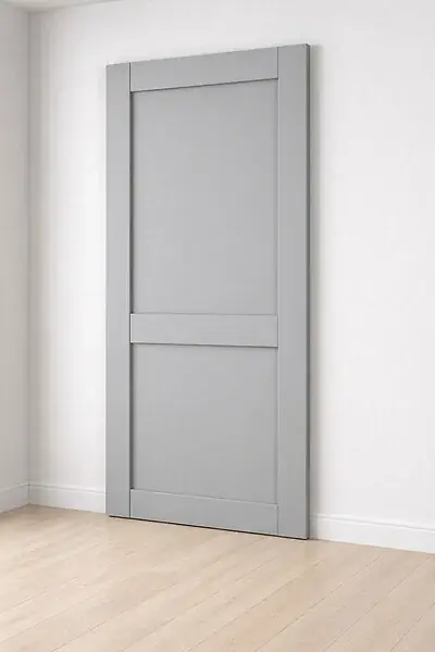 Porte Coulissante Athena 2 Panneaux Gris Clair H204 x L73 cm GD MENUISERIES Achat Immédiat