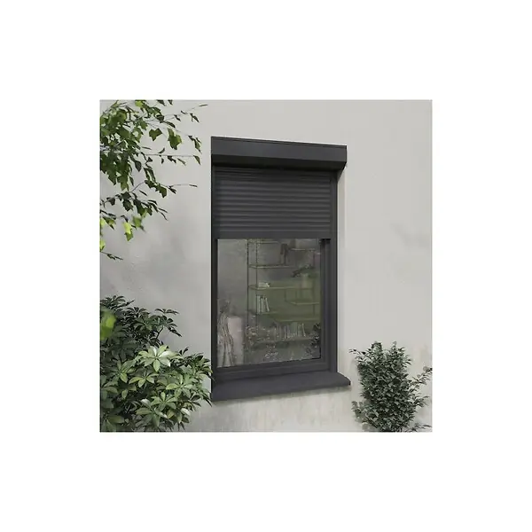 Volet roulant radio-télécommandé alu H 110 cm x L 100 cm gris VOLET-MOUSTIQUAIRE Promotion