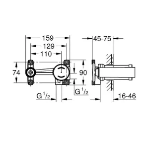 Corps encastré pour mitigeur monocommande 1/2" (G-23571000) GROHE Prix Bas